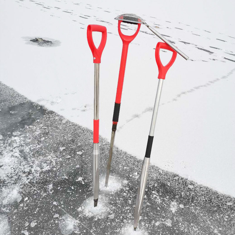 三棱冰镩子破冰神器冰钏冰钎冰钻大号冰窜子砸冰洞工具冰钓打眼器