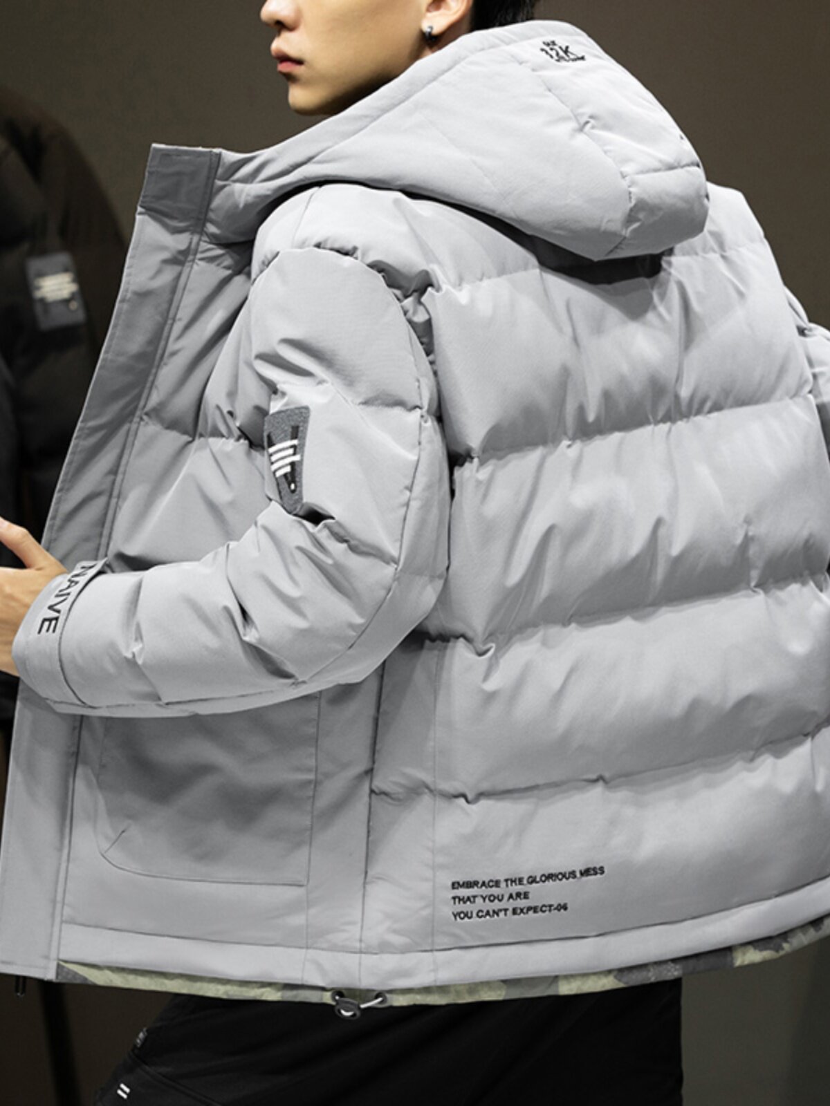 ANTI-SEASONAL COLD-PROOF COTTON JACKET MENS AUTUMN AND WINTER THICKENED COTTON JACKET CASUAL HOODED BREAD DOWN COTTON JACKET WARM JACKET MEN