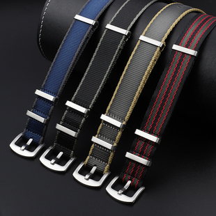 尼龙编织手表带 腕带配件 弹力加厚腕带 一条过长表带20 22mm通用