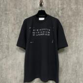 MMM重磅 T恤男女tee 四角标潮牌圆领宽松休闲短袖 25新款 简约美式