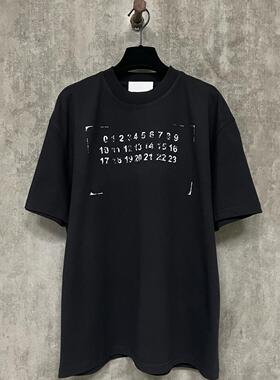 MMM重磅 25新款简约美式四角标潮牌圆领宽松休闲短袖T恤男女tee