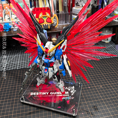 MGSD命运 SEED DESTINY 亚克力支架地台 模型透明展示台 HG RG MG
