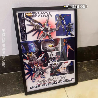 现货MGSD自由高达墙面支架 高达新风格挂画支架画框展示