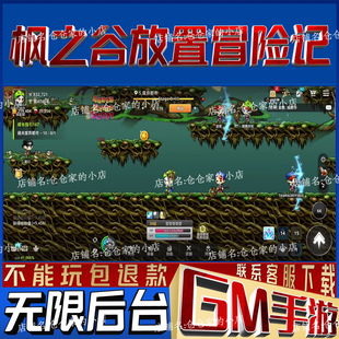 枫之谷放置冒险记gm手游小程序成品满级号兑换码非单机版无限后台