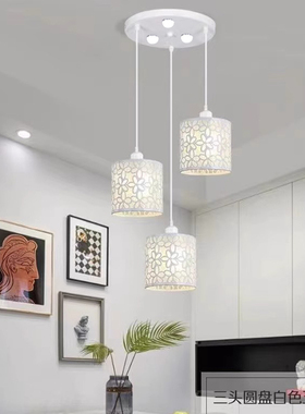 餐厅三头吊灯现代简约单头商用酒吧台走廊过道led创意灯网红超亮