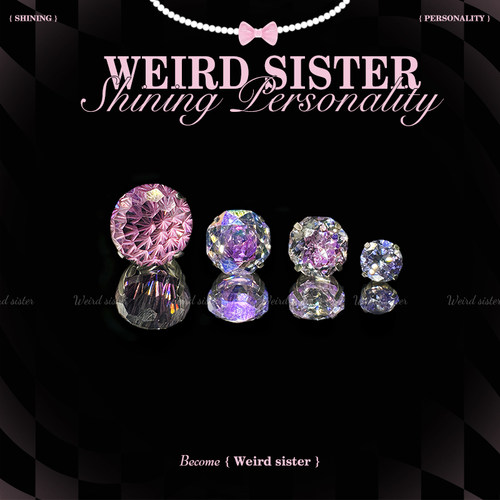 WEIRD SISTER黑莓pro爆闪烟花精致钛合金内螺纹耳骨钉耳饰防过敏