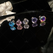 超闪大灯泡 F136植入级医用钛合金耳垂耳骨钉平底防过敏养耳洞