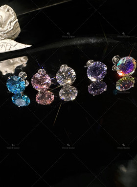 超闪大灯泡！F136植入级医用钛合金耳垂耳骨钉平底防过敏养耳洞