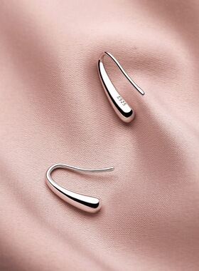 水滴耳钉女夏ins冷淡风个性简约养耳洞耳环小众设计感日韩极简风