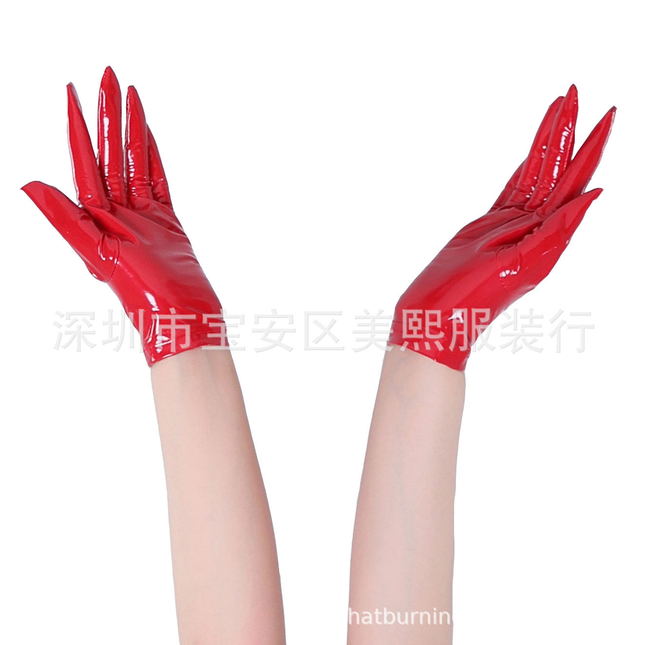 高弹亮皮手套 欧美 朋克 街舞PU手套 爆款内衣厂家钢管舞68323
