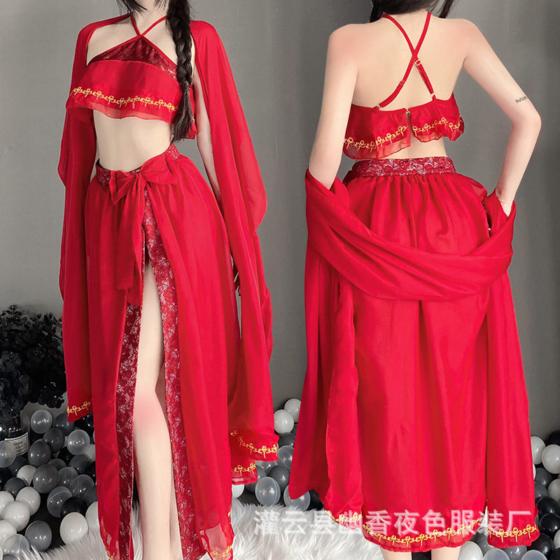 林林婷爆款内衣性感印花夜店肚兜敦煌飞天异域汉服制服套装2545