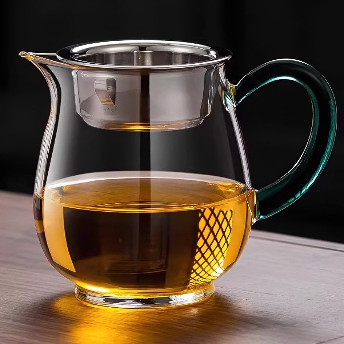 公道杯茶漏一体高档加厚耐高温分茶器轻奢茶道公杯功夫茶具配件组