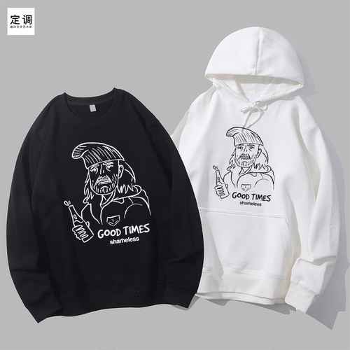 SHAMELESS无耻之徒老爹弗兰克FRANK喝酒圆领卫衣帽衫diy