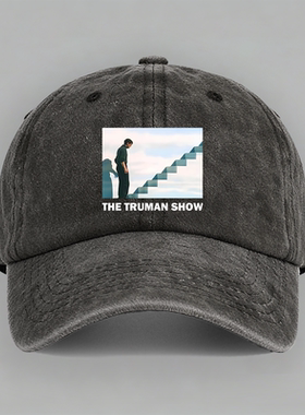 Truman Show楚门的世界金凯瑞电影棉棒球帽子软顶定制鸭舌帽防晒