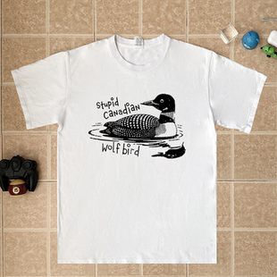 bird 短袖 stupid 潮hudsonwilliam巅峰对决同款 T恤 Canadian wolf