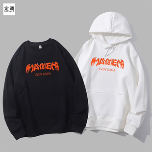 MAYHEM专辑字母夏季欧美ladygaga演唱会衣服圆领卫衣帽衫diy