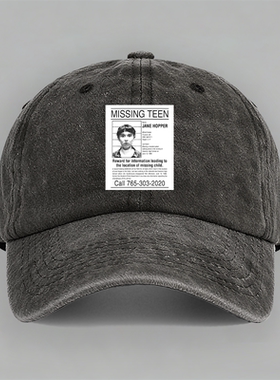 Stranger Things missing 11 寻人启事海报怪奇物语棒球鸭舌帽子