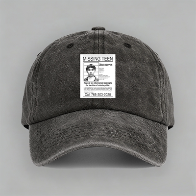 Stranger Things missing 11 寻人启事海报怪奇物语棒球鸭舌帽子