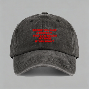 SORRY YOU HAD A BAD DAY趣味美式字母潮小众设计棒球帽鸭舌帽子