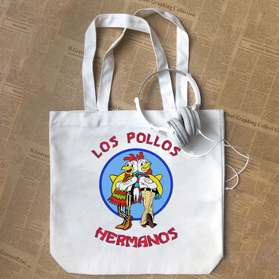 LOS POLLOS HERMANOS 绝命毒师风骚律师美剧纯棉帆布包手提袋