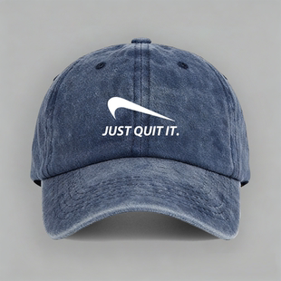 JUST QUIT IT尽管停下来青春搞怪倒钩棉棒球帽子水洗软顶个性定制