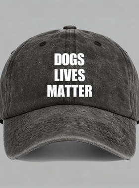 pets cats dogs lives matter狗命贵动物保护字母棒球帽鸭舌帽子