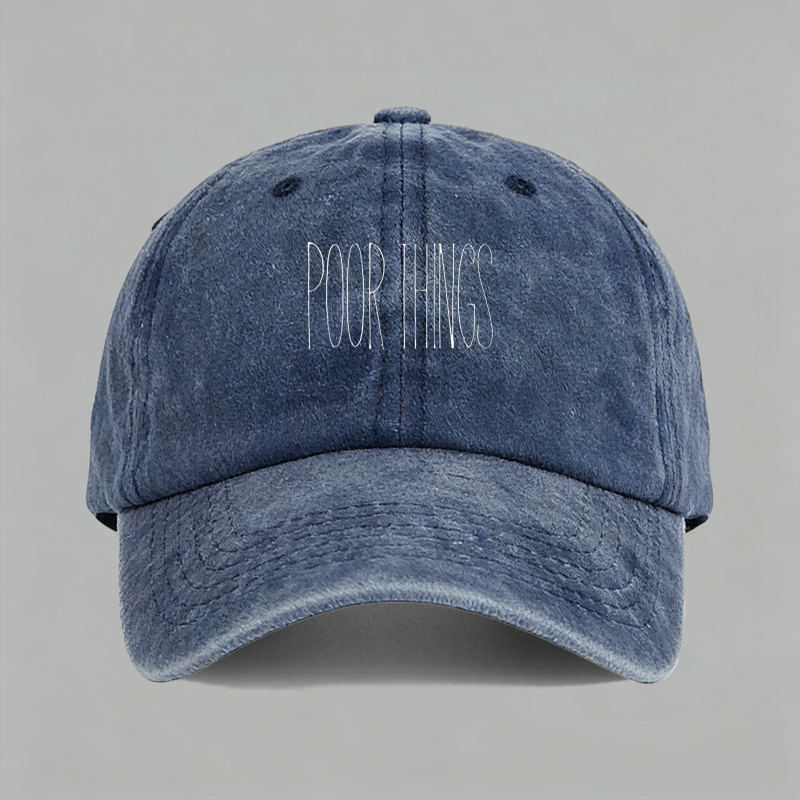 poor things可怜的东西纪念石头姐艾玛棒球帽水洗做旧鸭舌帽子