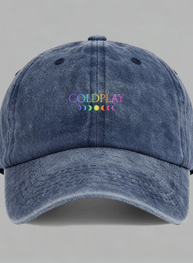 月相ColdPlay酷玩乐队moon美国摇滚音乐棒球帽子水洗鸭舌帽软顶