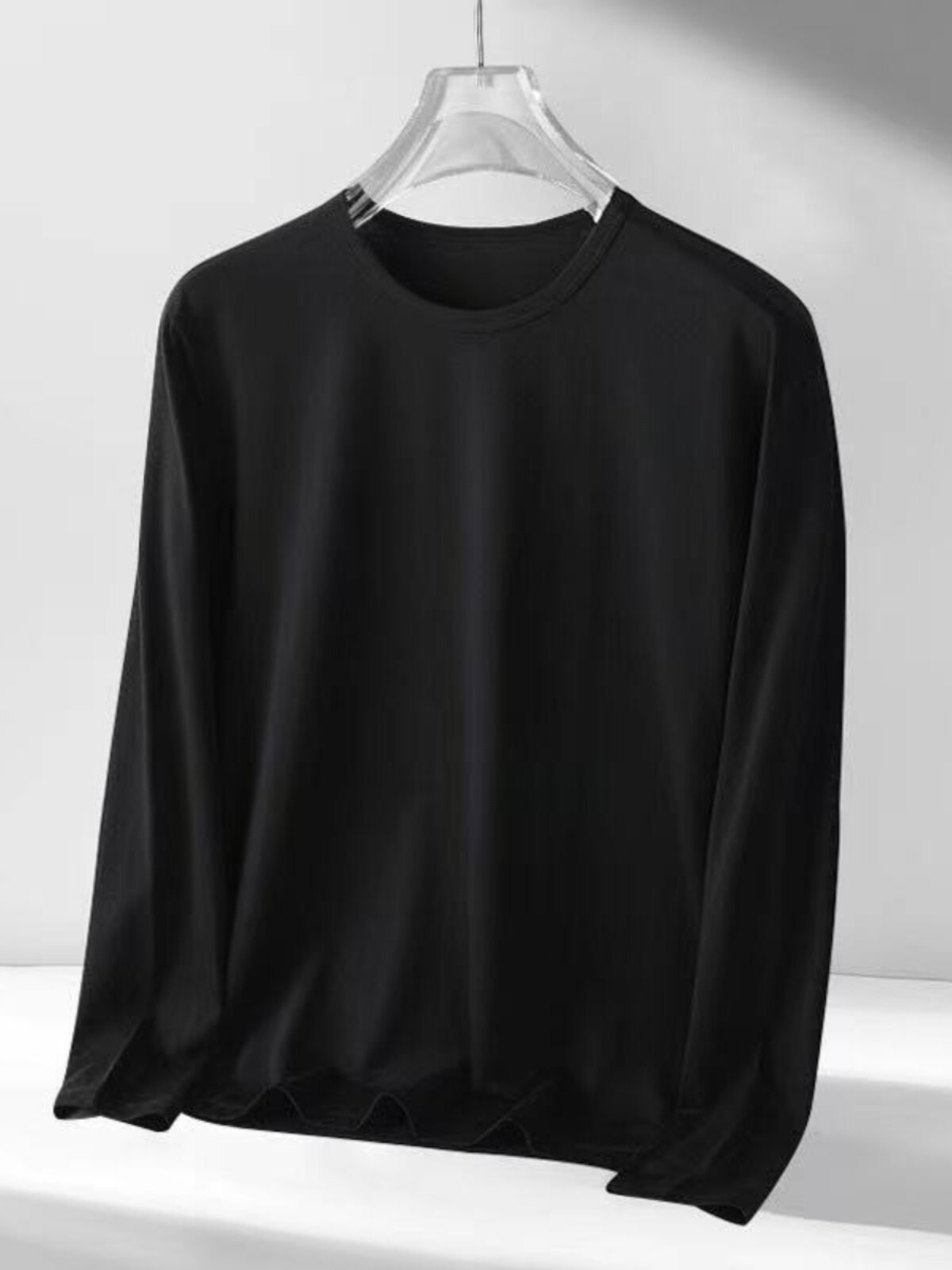 捡漏莫代尔外贸男装长袖白