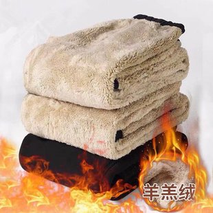 男士 秋裤 加绒棉裤 加厚内穿中老年绒裤 冬季 清仓捡漏羊毛保暖裤