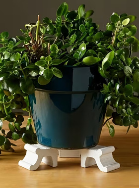 跨境3D新款花盆脚工艺品园艺盆栽植物花盆垫脚家居装饰品小摆件