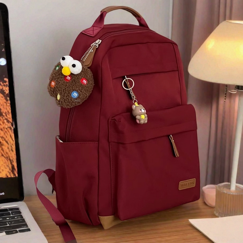 爆款书包女高中生2024新款大容量结实耐用初中女生护脊超轻双肩包