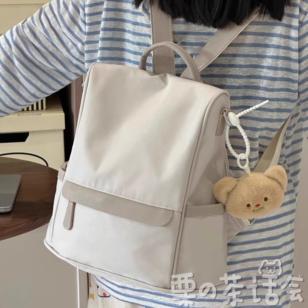 百搭通勤双肩包初中学生背包日系ins小众外出旅游轻便小书包女生