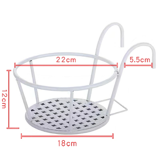 花架阳台悬挂式 铁艺花篮栏杆护栏窗台绿萝吊兰花盆架家用置物挂架