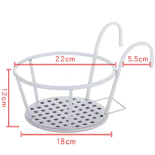 花架阳台悬挂式铁艺花篮栏杆护栏窗台绿萝吊兰花盆架家用置物挂架