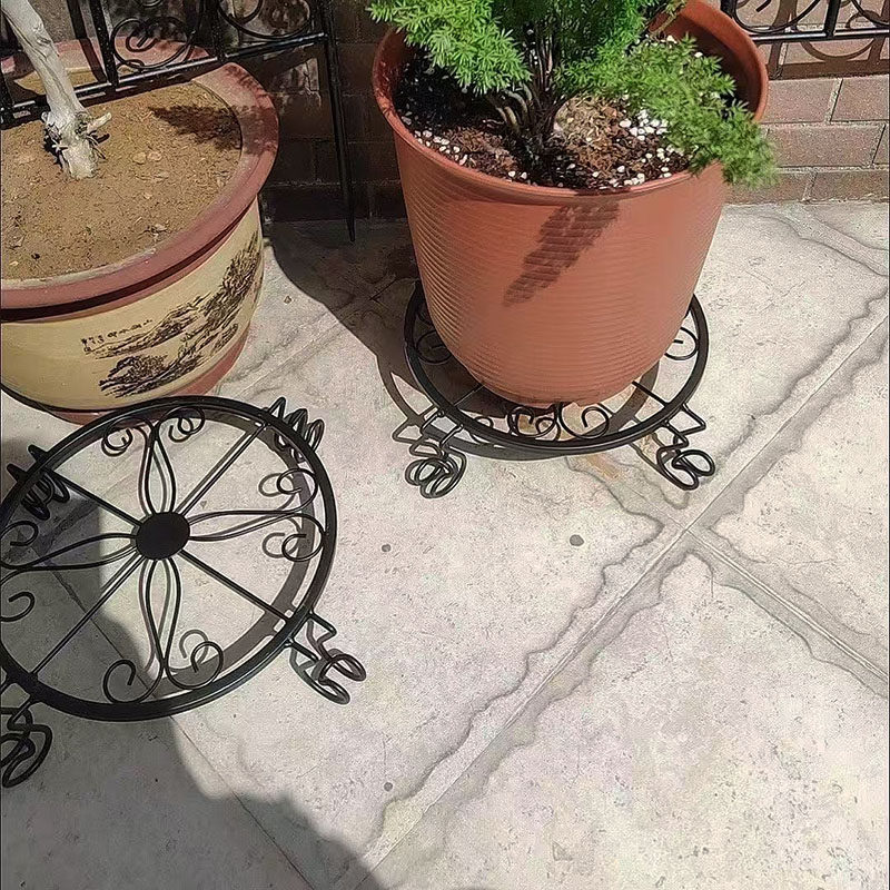铁艺矮花凳落地款户外庭院花园家用阳台多肉绿植花盆摆放置物台