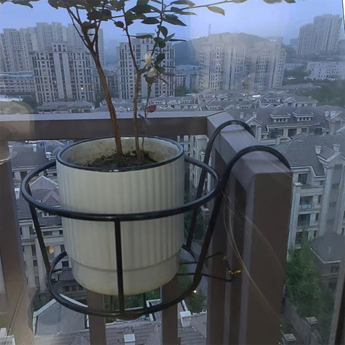 加大号窗台护栏挂式花架铁艺阳台悬挂置物架家用绿萝多肉花盆架子