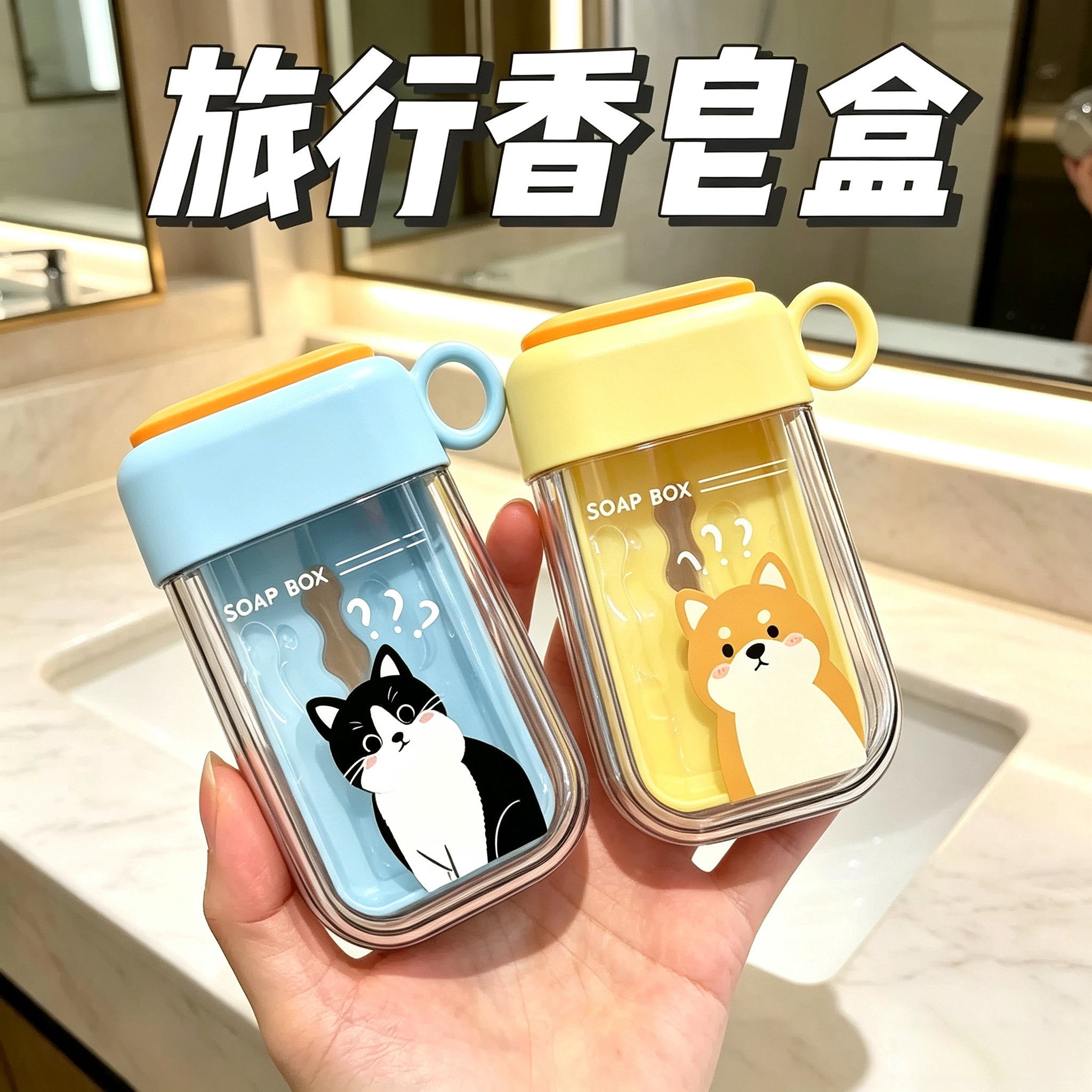 肥皂盒旅行便携沥水盒旅游出差密封带盖酒店洗衣皂收纳盒香皂盒子
