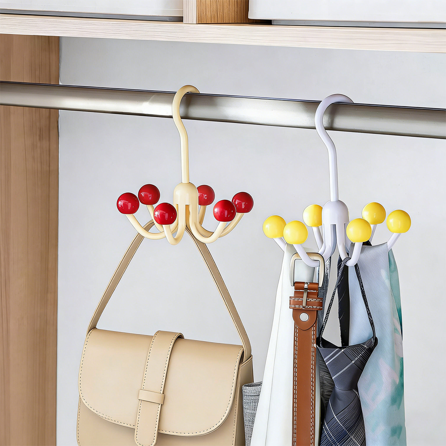 旋转六爪挂钩多功能包包内衣吊带衣帽挂钩家用挂包架宿舍收纳神器