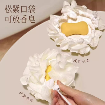 新款香皂沐浴球搓澡永不散浴花可放肥皂起泡网兜袋洗澡专用神器