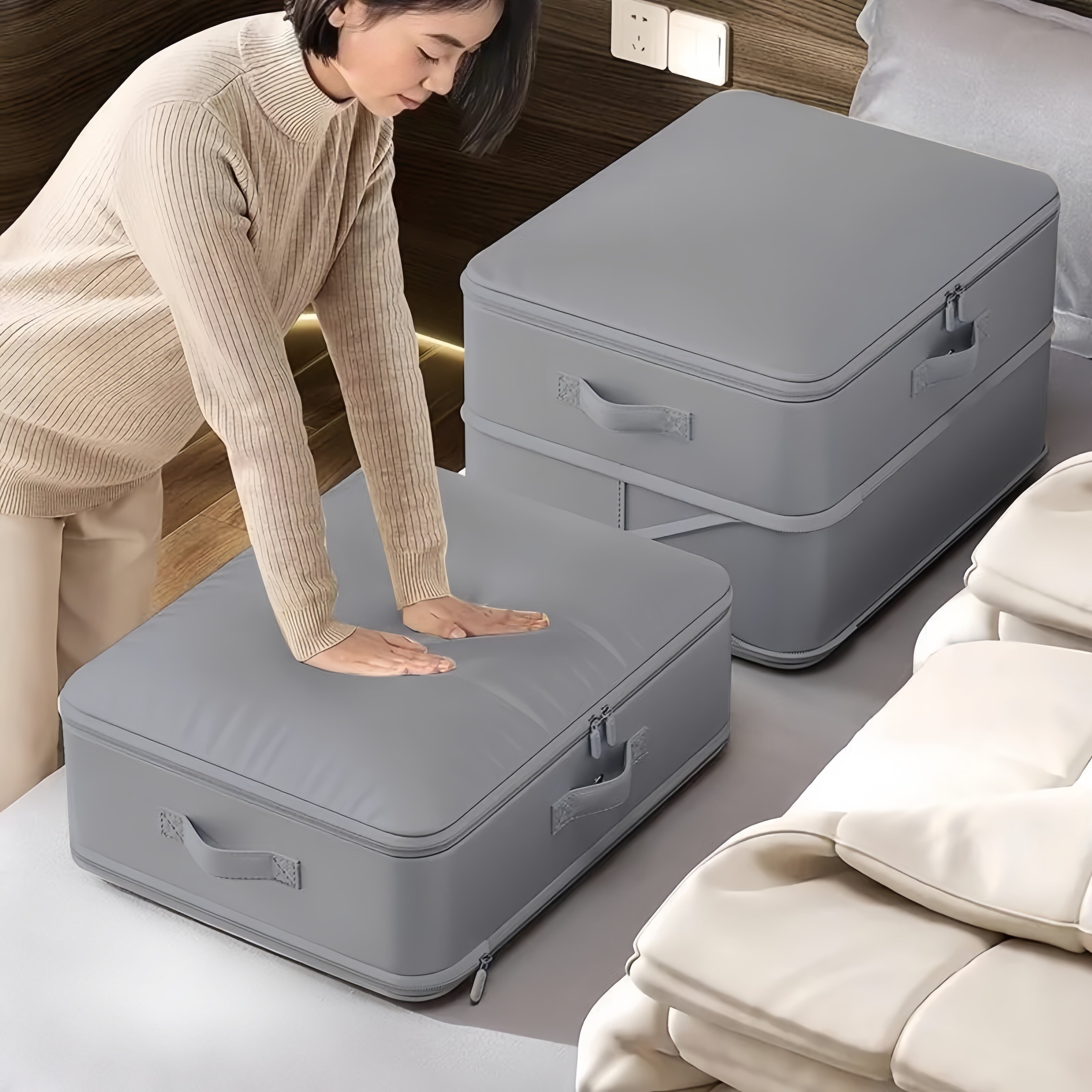 被子收纳袋子整理袋衣物装棉被专用羽绒服衣服蚕丝被大容量压缩袋