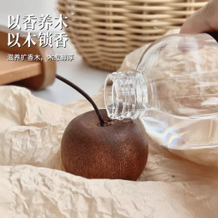 苹果扩香木室内家用持久高级卧室扩香器车载挥发摆件香水香薰精油