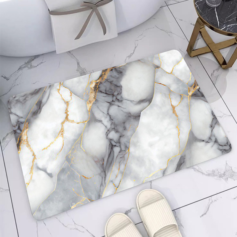 浴室吸水软地垫入户门垫洗手间门口防滑垫新款大理石速干脚垫地毯,居家布艺,家用脚垫,淘宝优惠券,粉丝福利购,淘宝优惠卷