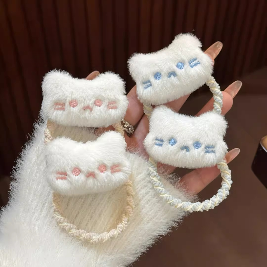 可爱腮红小猫咪发绳2026新款甜美少女风扎马尾头绳高弹力皮筋头饰