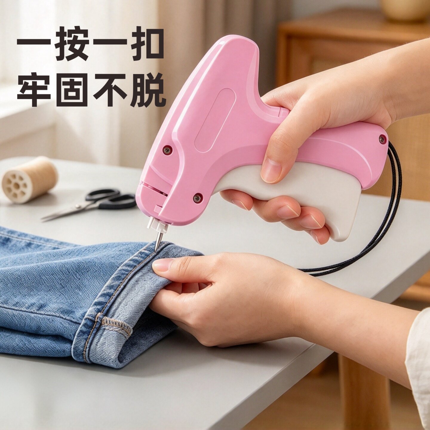 细针标签枪手持服装打吊牌枪针商标枪无痕缝收裤脚神器衣物胶针枪