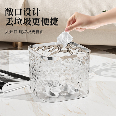 桌面垃圾桶新款高颜值按压式家用