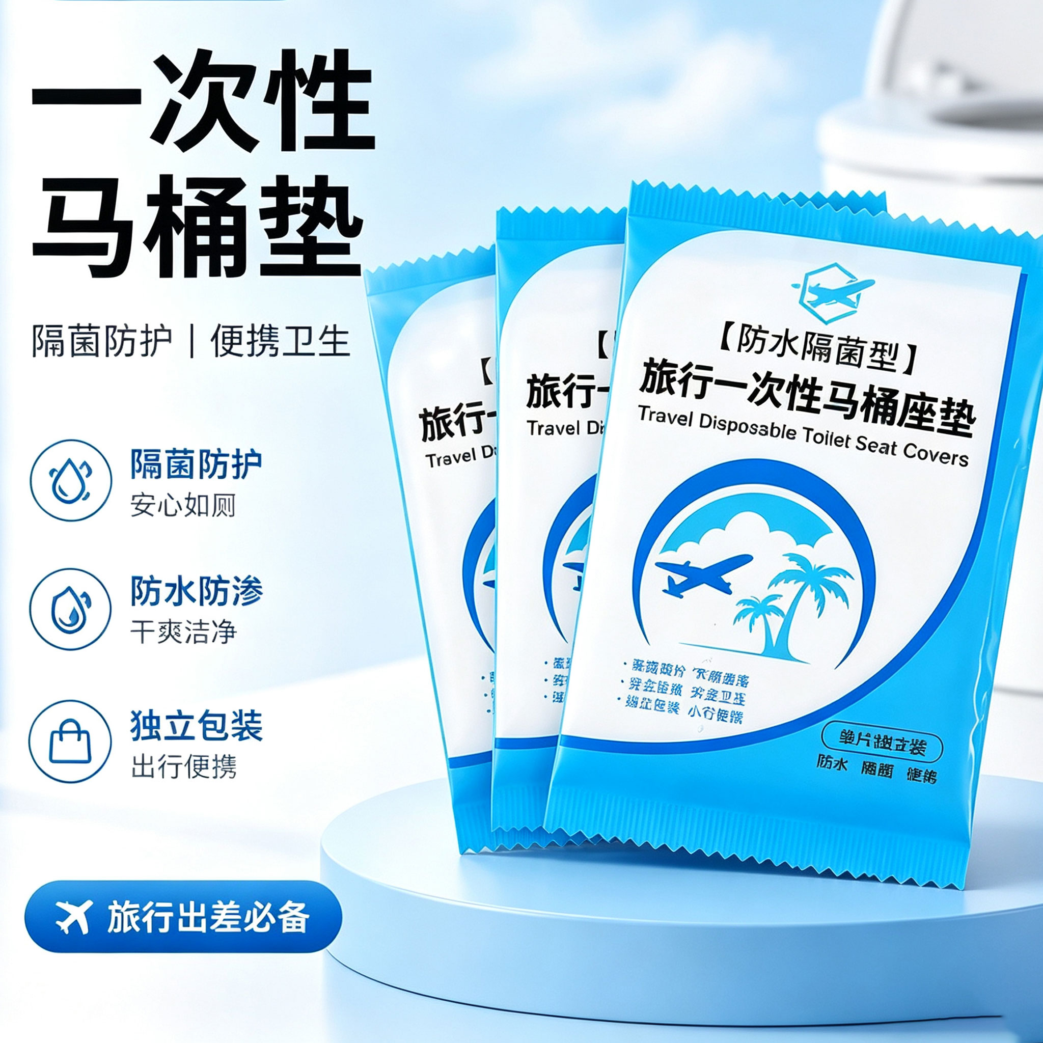 便携一次性马桶垫酒店坐便器防水防污坐垫套孕产妇坐垫纸旅行用品