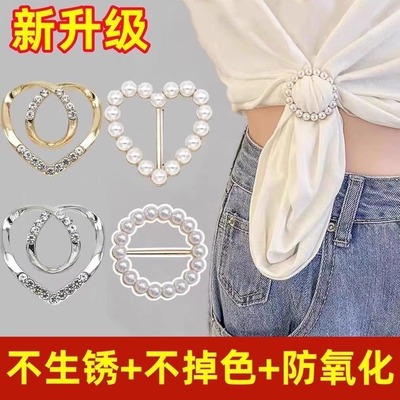 衣角打结扣环丝巾扣新款百搭胸针
