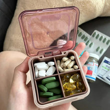 药盒便携式随身药品分装收纳盒老年人保健品药瓶多格大容量药盒子
