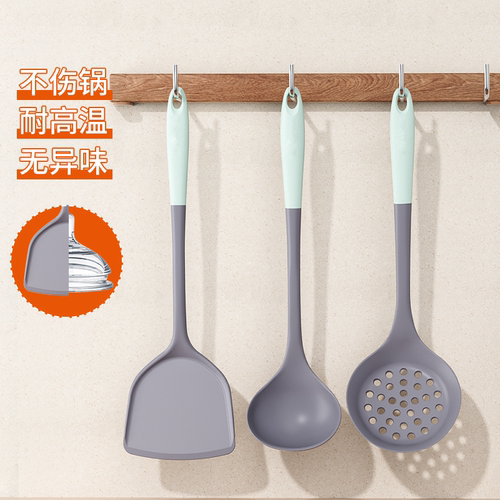 硅胶铲不粘锅专用锅铲汤勺漏勺食品级厨具套装家用耐高温炒菜铲子